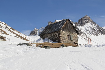 route du Galibier en fin d'hiver