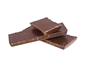 Chocolate bar on a white background