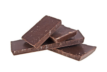 Chocolate bar on a white background