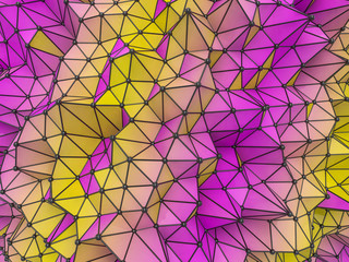Abstract colorfull Geometrical Background .Futuristic technology style. 3D rendering