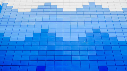 Obraz premium blue mosaic squares background, texture