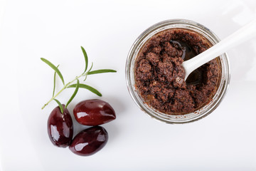 Tapenade – olive paste made from kalamata olives.