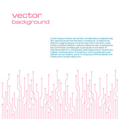 Abstract technological white background with elements of the microchip. Circuit board background texture. Vector illustration.
