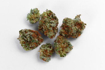Close up of prescription medical marijuana bud