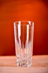 glass of orange juice on  background