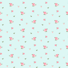 Seamless pattern in small flower. Cute floral background. Vector illustration. - 138796934