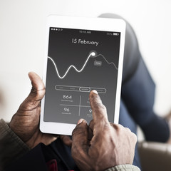 Application Usage Graph Chart Concept
