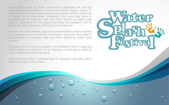 Abstract background Songkran Festival: The Water Splash Festival. Vector and Illustration, EPS 10