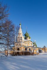 Church of St John the Baptist in Uglich in a sunny winter day, Russia
