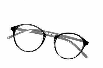 Fashion black eye glasses isolated on white background