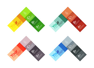 Abstract geometric line infographic templates