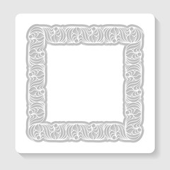 ornamental frame cut in paper