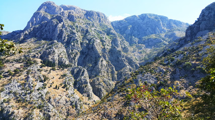 Obraz premium Landscape mountains in Kotor Montenegro