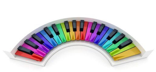 Round colorful piano