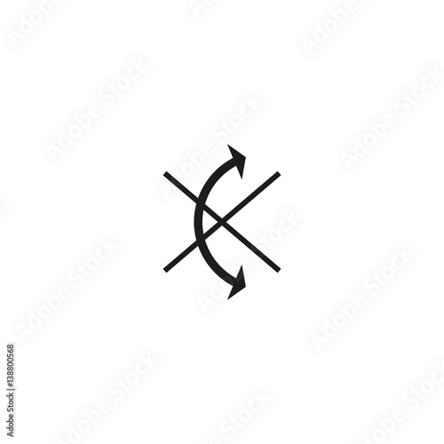 "Do not roll symbol isolated on white background vector illustration