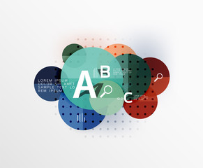 Vector circle bubbles modern geometric background