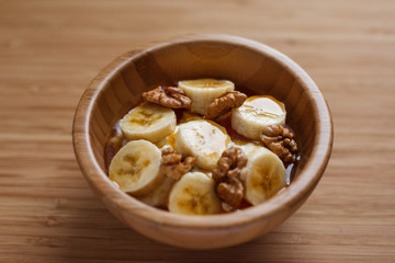 oatmeal with bananas honey nut