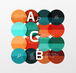 Vector circle bubbles modern geometric background