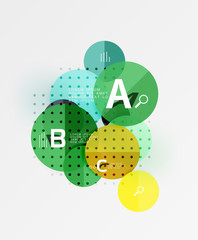 Vector circle bubbles modern geometric background