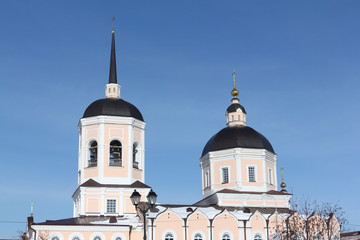 Fototapeta na wymiar Cathedral of the Epiphany, Tomsk, Russia, founded in 1633