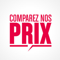 comparez nos prix