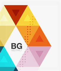 Vector abstract colorful triangle repetition