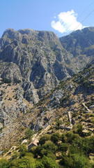 Landscape mountains in Kotor Montenegro