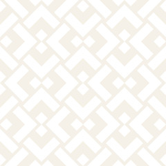 Fototapeta premium Subtle Ornament With Striped Rhombuses. Vector Seamless Monochrome Pattern