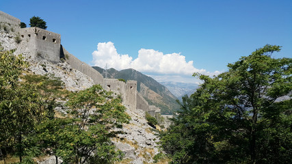 Fototapeta na wymiar Landscape mountains in Kotor Montenegro