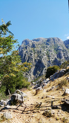 Landscape mountains in Kotor Montenegro