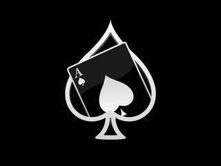 Ace of spades card logo