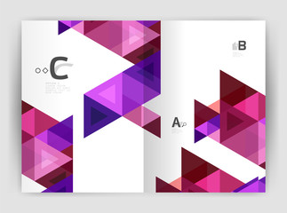 Modern business brochure or leaflet A4 cover template