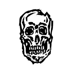 spooky skull vector illustration