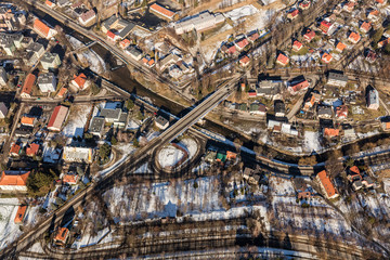 aerial  view of the Ladek Zdroj town