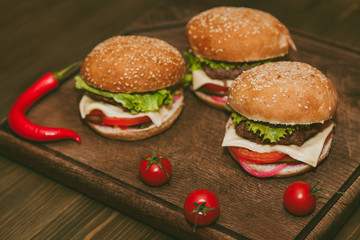 dinner fast food burgers