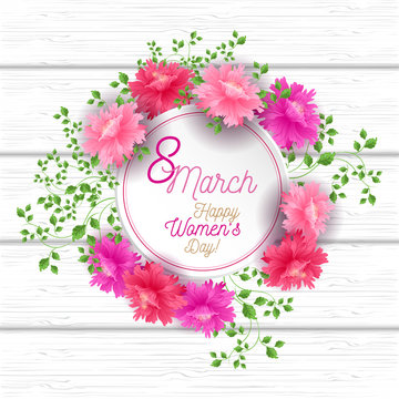 8 March Women s Day greeting card template