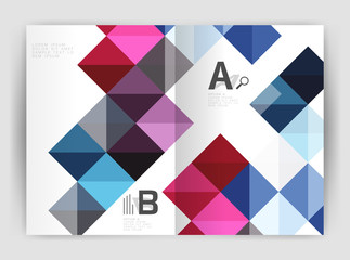 Fototapeta premium Square annual report brochure a4 print template