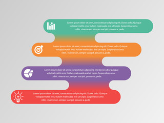 Fototapeta premium Infographic report template with lines and icons and options