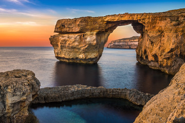 Gozo, Malta - The beautiful Azure Window, a natural arch and famous landmark on the island of Gozo...
