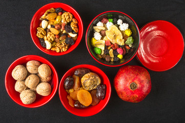 dried and fresh fruits