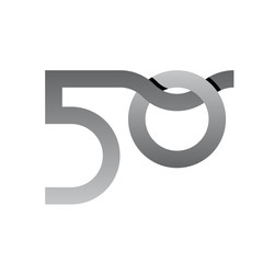 50 years anniversary number vector