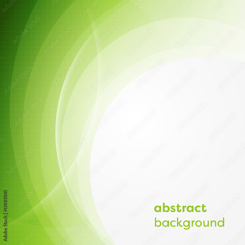 Wall mural vector business background with abstract circles and glowing lines.