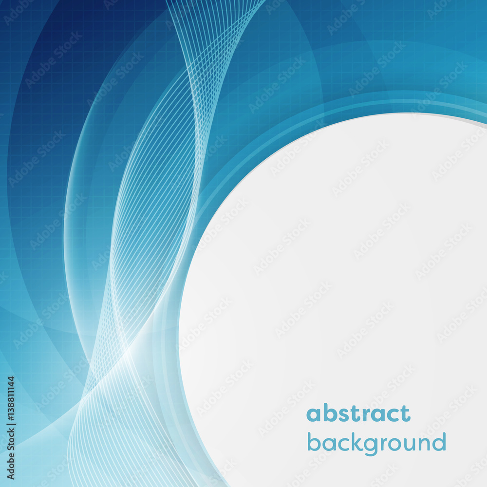 Wall mural vector business background with abstract circles and glowing lines.
