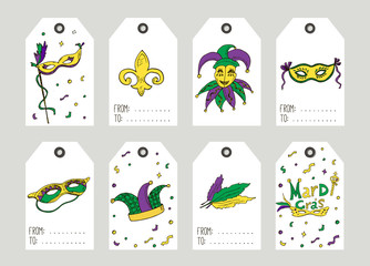 Valentine's day Gift tags set, stickers and labels. 