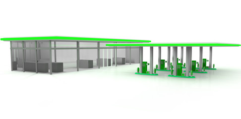 3D RENDERING ILLUSTRATION OF PATROL STATION