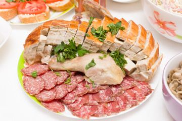 delicious food on the table
