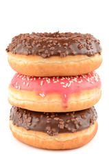 Donuts on a white background