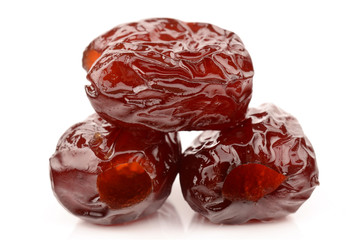 Dates on a white background