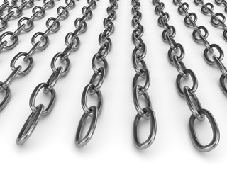 Fototapeta premium 3d metal chain