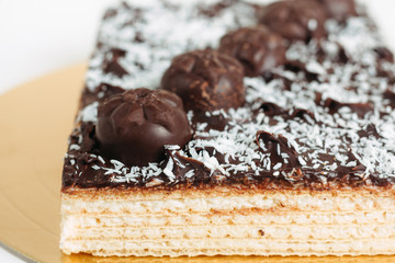 Cake on a white wooden table